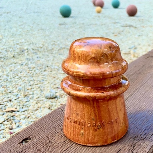 Yard or Garden Art / Bocce Ball Court Markers ~ Home Decor ~ Glass Insulators - Picture 5 of 8